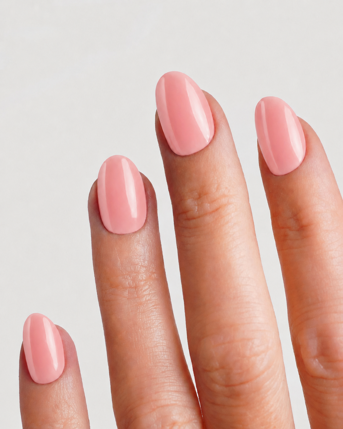 Coral Blush Short Round Soft Gel Press-On Nails