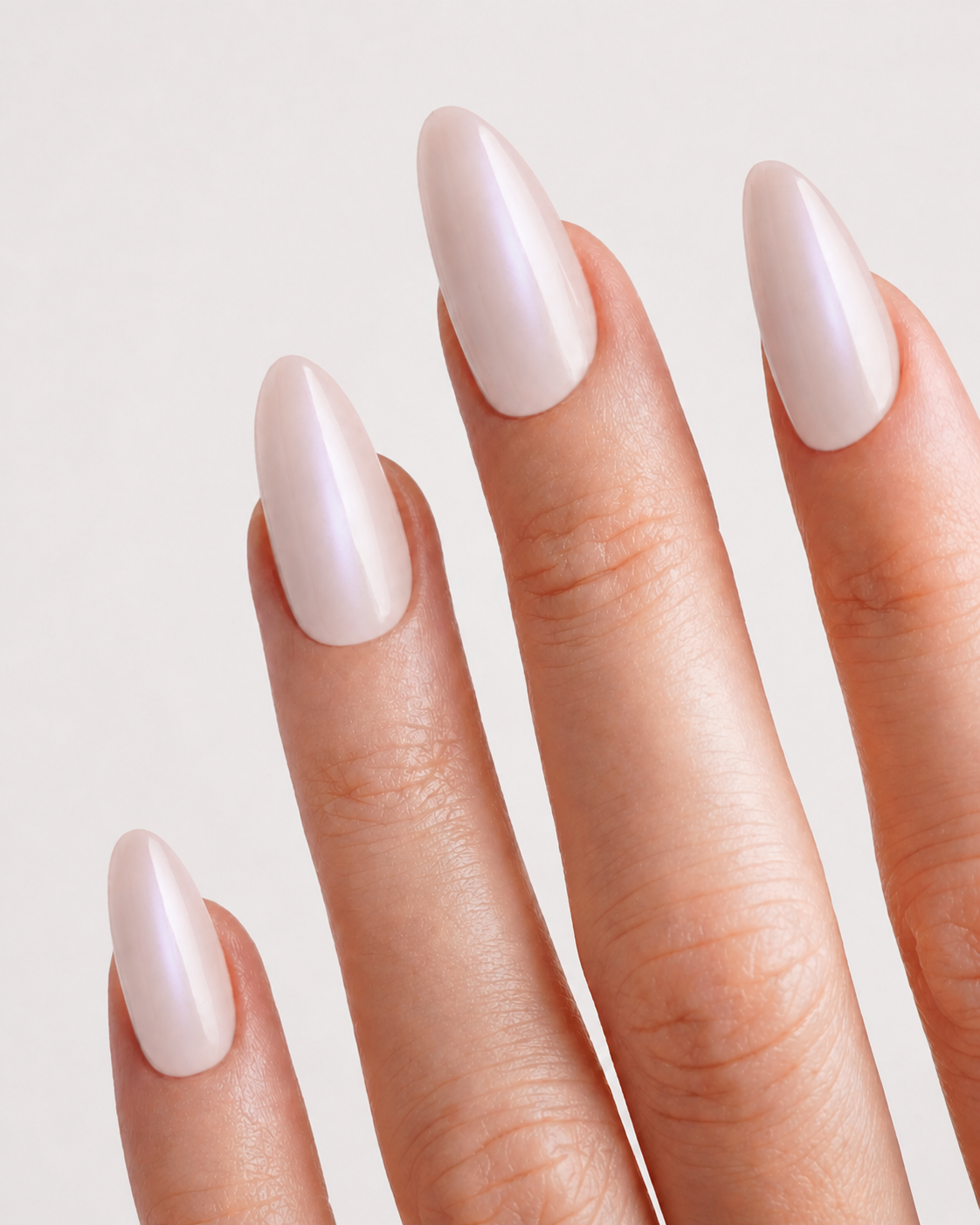 Opal Glow Medium Almond Soft Gel Press-On Nails