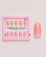 Coral Blush Short Round Soft Gel Press-On Nails