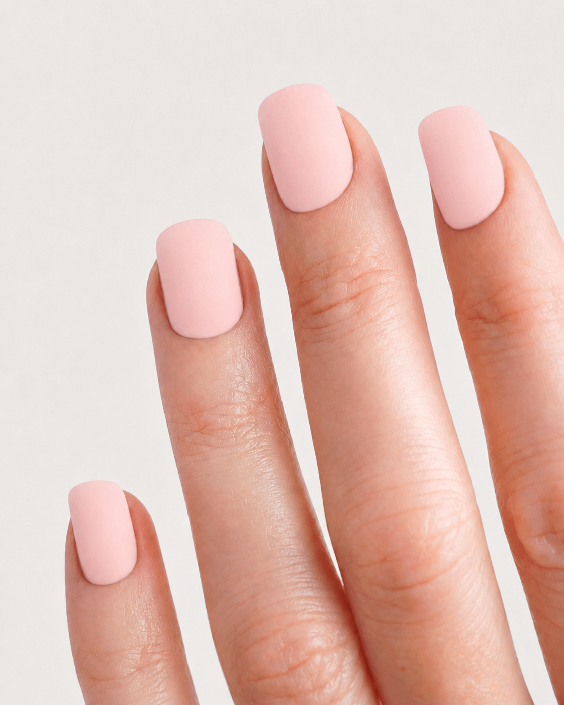 Powder Rose Short Square Soft Gel Press-On Nails
