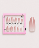 Taupe Veil Medium Almond Soft Gel Press-On Nails