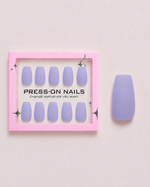 Lilac Velvet Coffin Soft Gel Press-On Nails