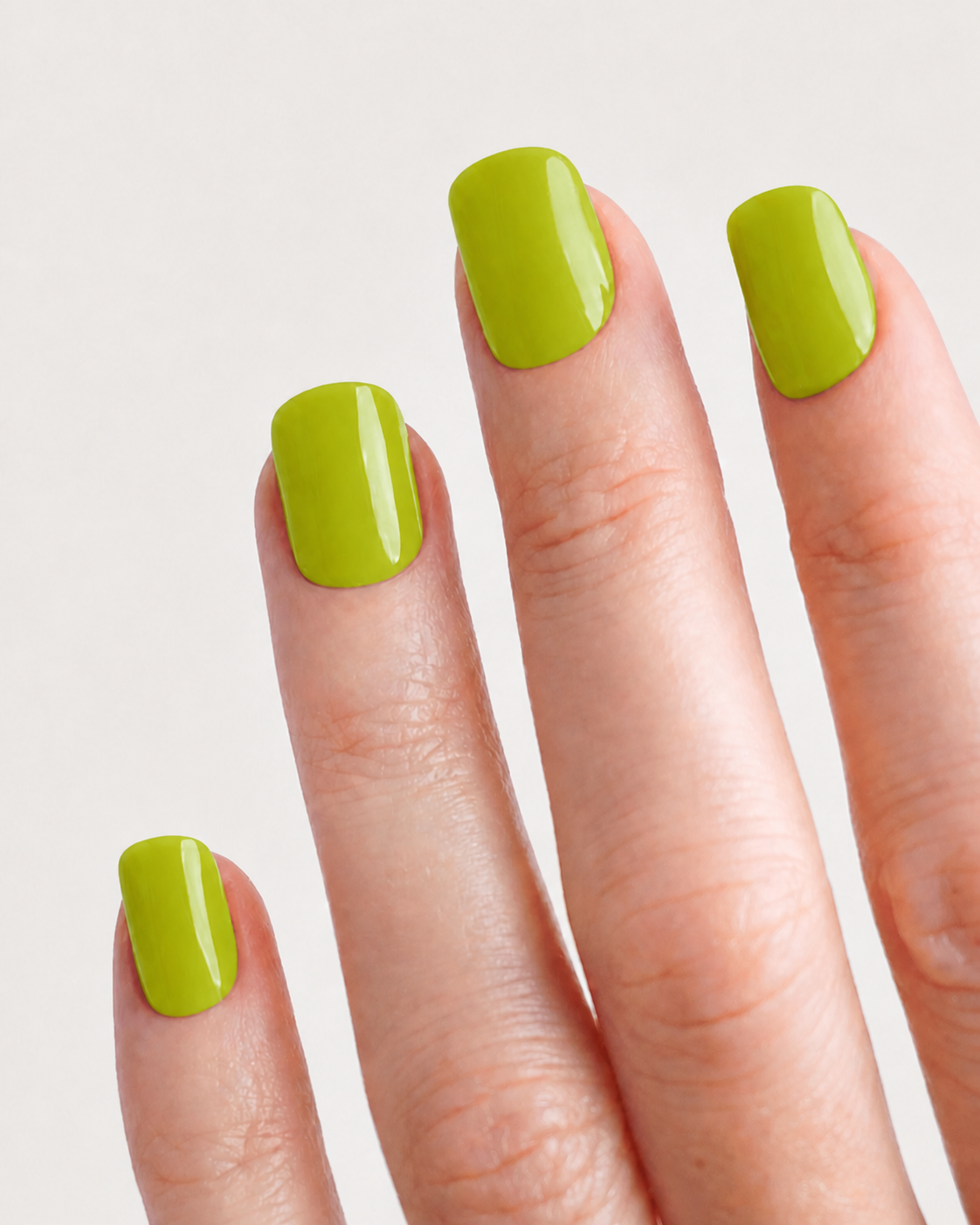 Lime Sorbet Short Square Soft Gel Press-On Nails