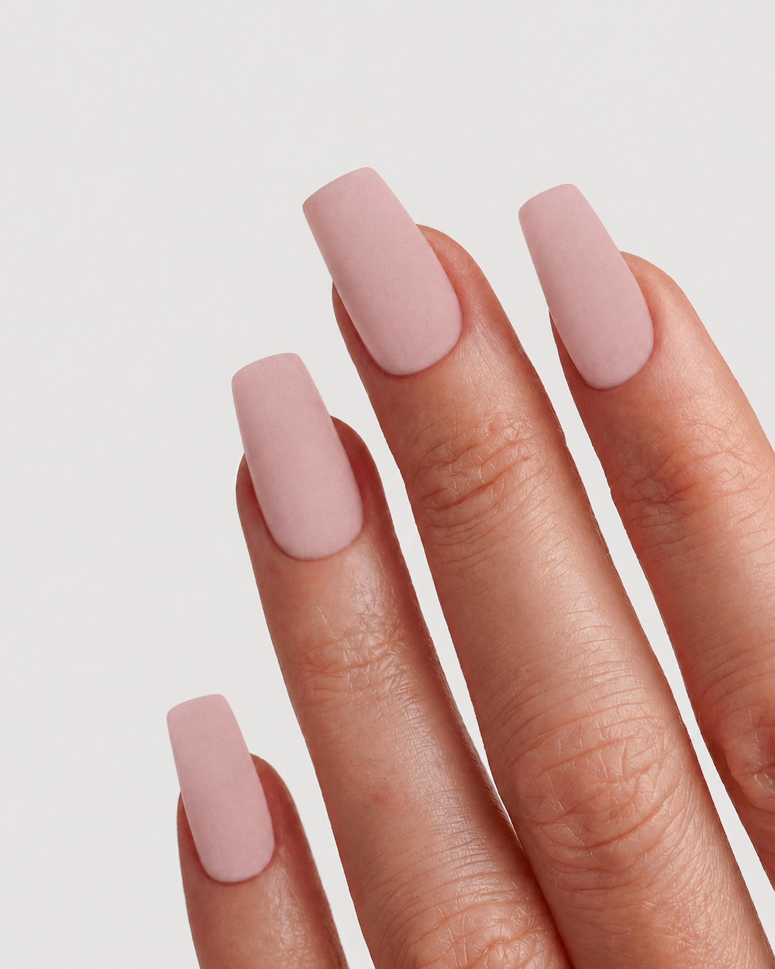 Dusty Rose Coffin Soft Gel Press-On Nails