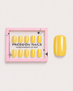 Butter Yellow Short Square Soft Gel Press-On Nails