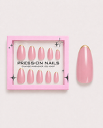 Gilded Blush French Medium Almond Soft Gel Press-On Nails