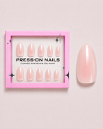 Peach Veil Short Almond Soft Gel Press-On Nails