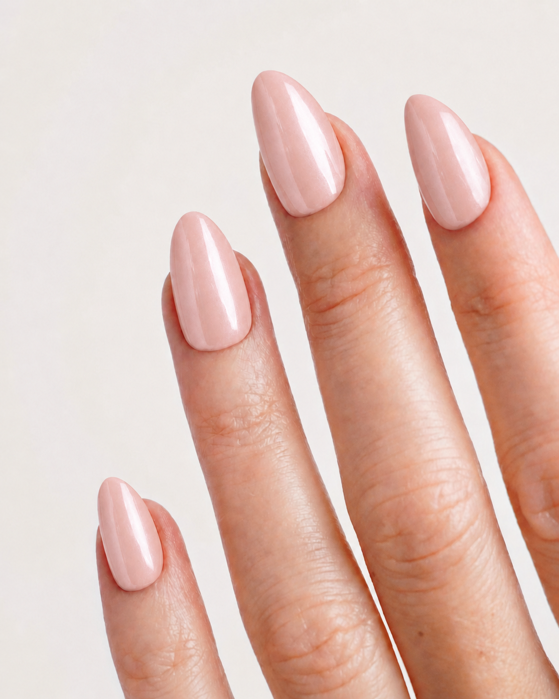 Champagne Veil Short Almond Soft Gel Press-On Nails