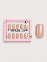 Cashmere Nude Short Square Soft Gel Press-On Nails