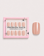 Rose Beige French Short Square Soft Gel Press-On Nails