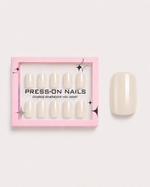 Milky Ivory Short Square Soft Gel Press-On Nails
