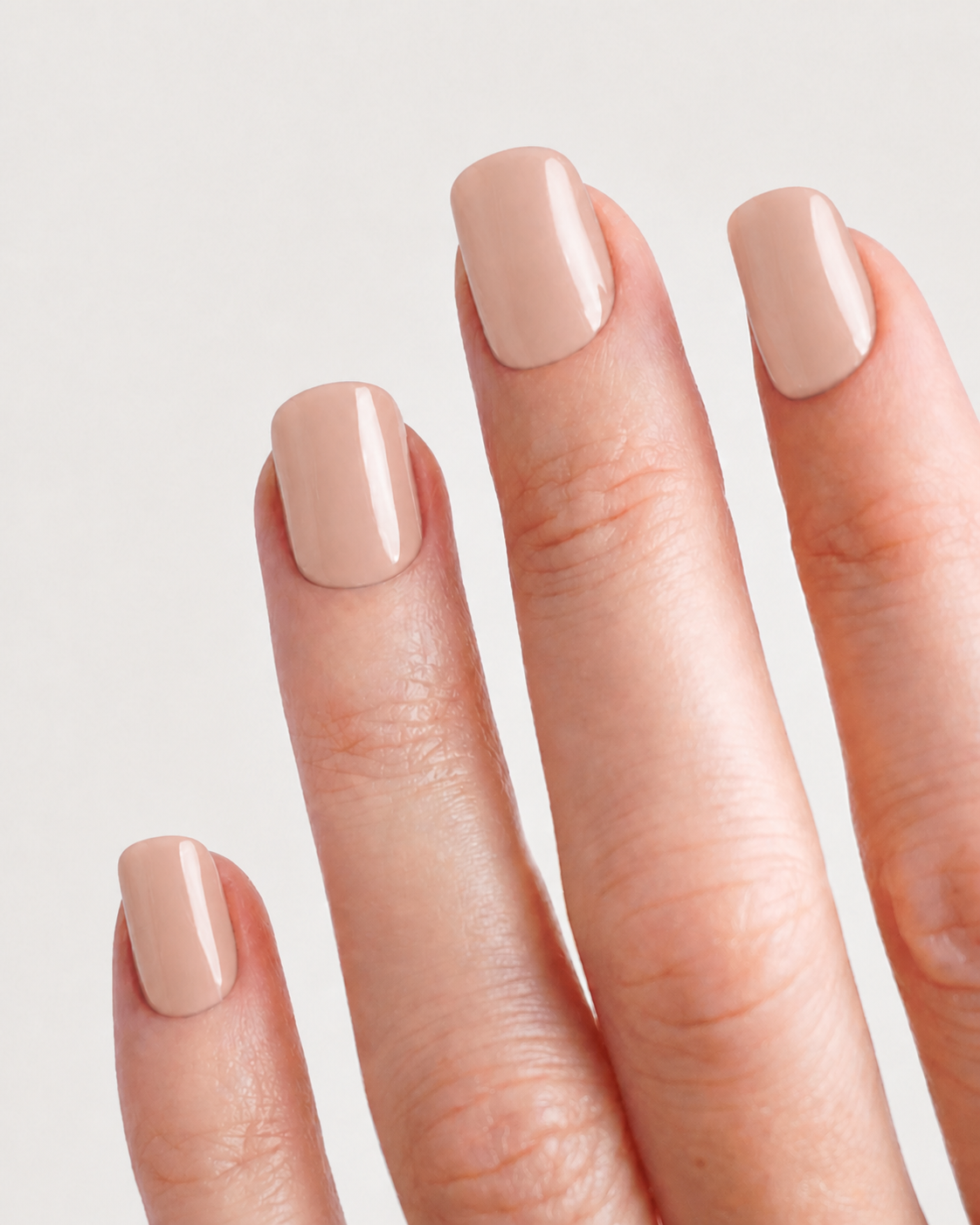 Cashmere Nude Short Square Soft Gel Press-On Nails