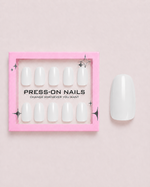 Milky White Short Round Soft Gel Press-On Nails