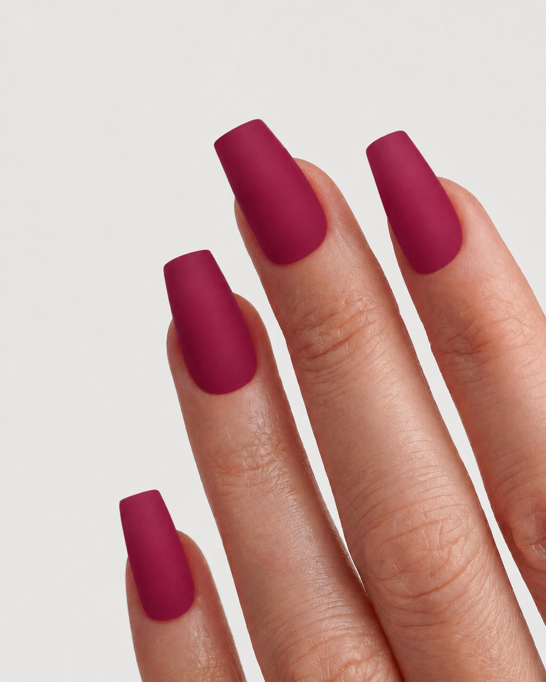 Mulberry Velvet Coffin Soft Gel Press-On Nails