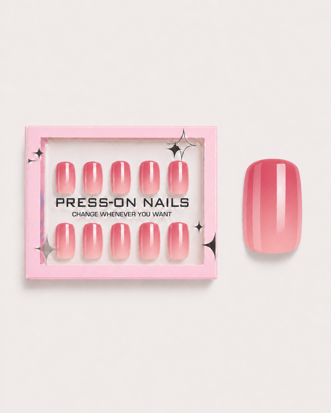 Rosy Bloom Short Square Soft Gel Press-On Nails