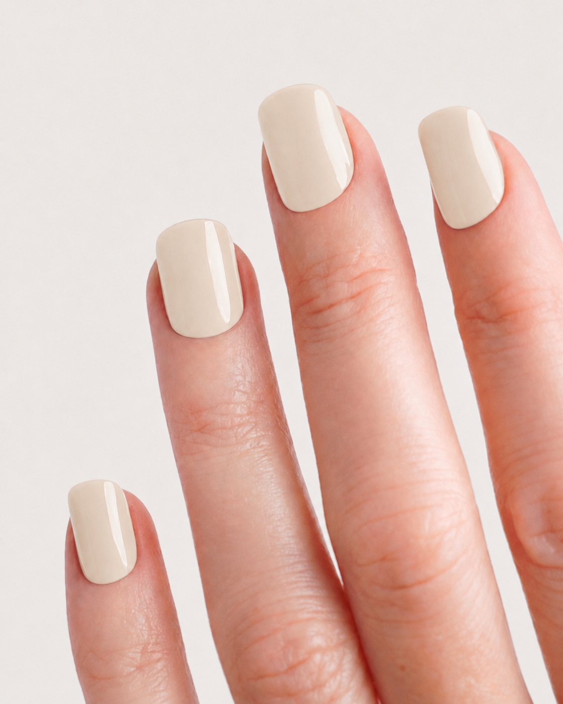 Milky Ivory Short Square Soft Gel Press-On Nails